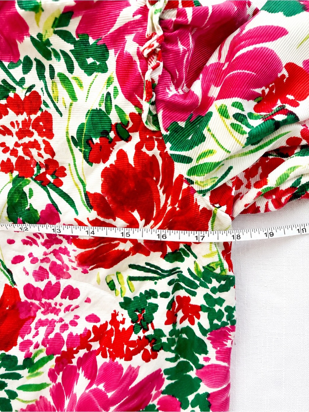 Vineyard Vines Floral Silk Cotton Puff Sleeve Blouse Top Size Medium M - Picture 4 of 7